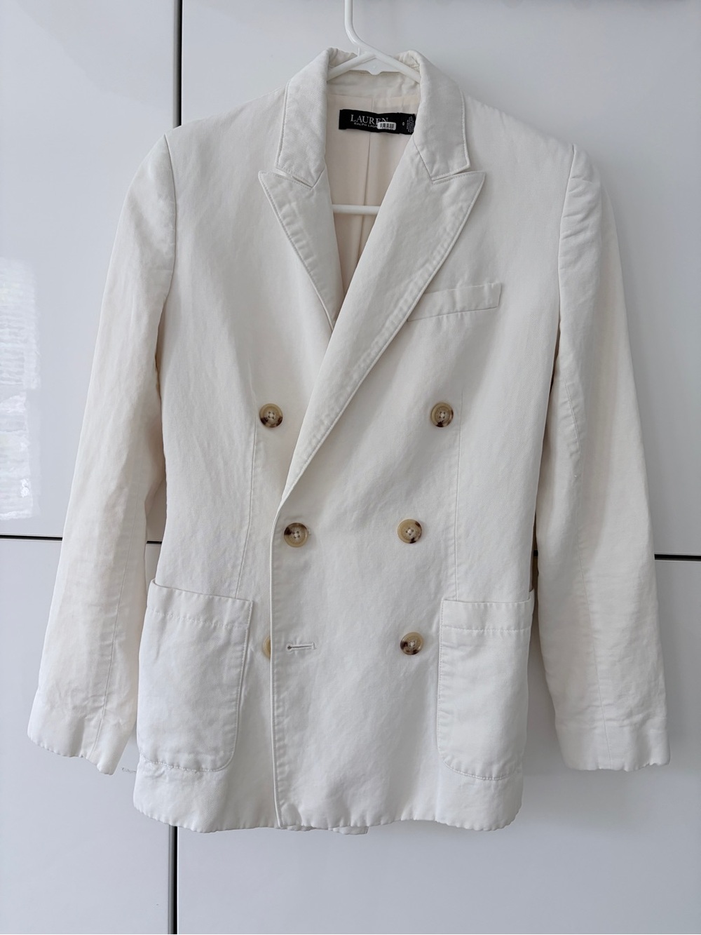 Ralph Lauren Women's Double-Breasted Linen blend Blazer